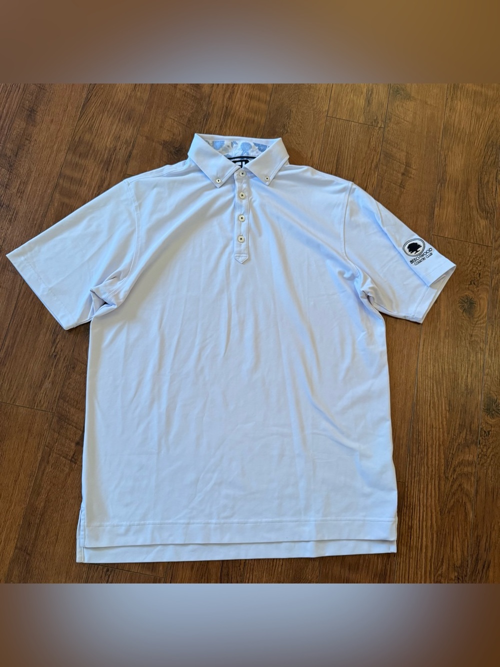 Footjoy Men's Medium White Golf Polo Shirt Beechwood CC EUC
